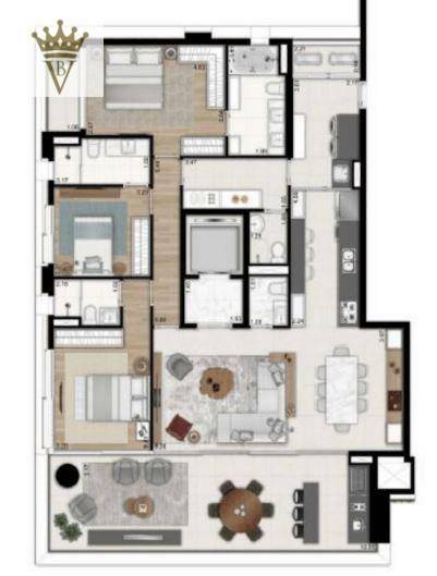 Apartamento à venda com 3 quartos, 186m² - Foto 21