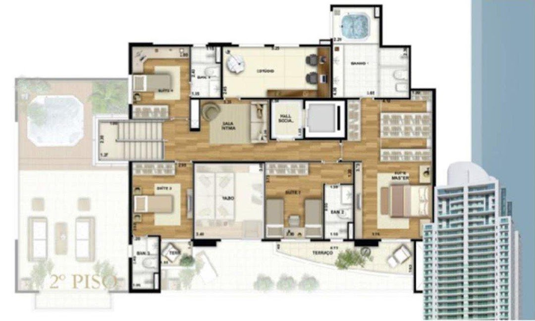 Apartamento à venda com 4 quartos, 394m² - Foto 2