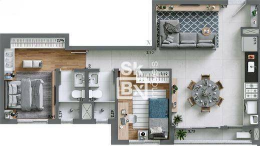 Apartamento, 2 quartos, 68 m² - Foto 4