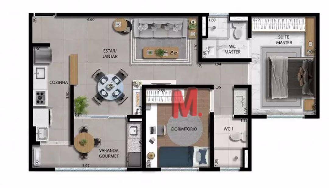 Apartamento à venda com 1 quarto, 44m² - Foto 106