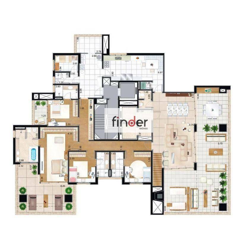 Apartamento à venda com 3 quartos, 322m² - Foto 44