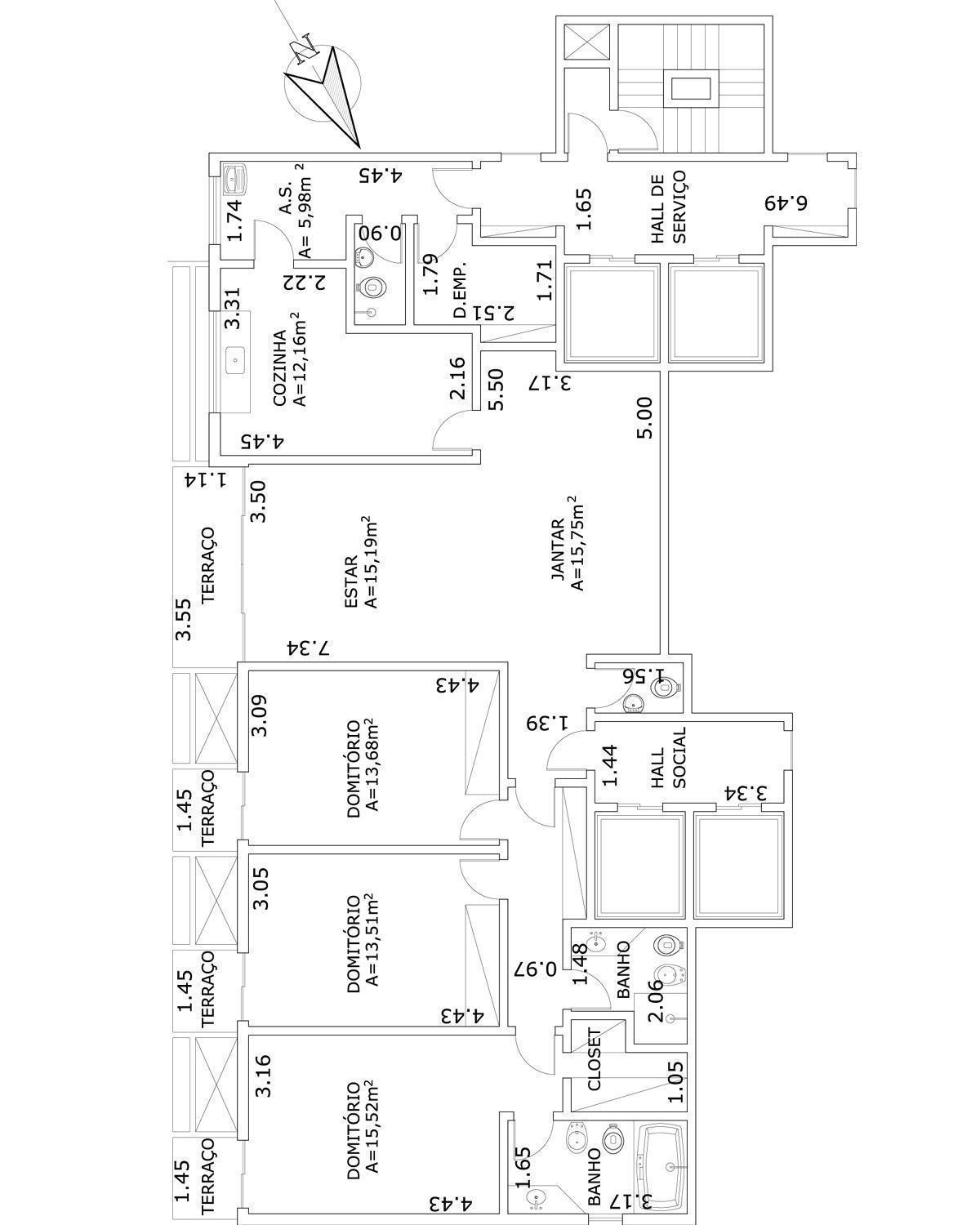 Apartamento à venda com 3 quartos, 157m² - Foto 15