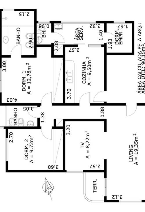 Apartamento à venda com 3 quartos, 245m² - Foto 3