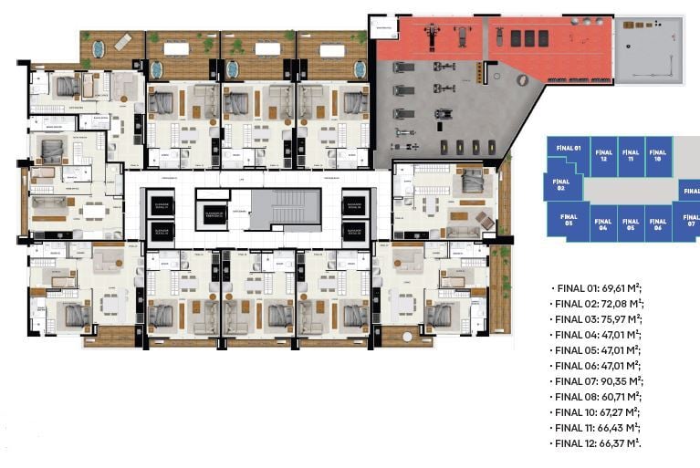 Apartamento, 1 quarto, 51 m² - Foto 46