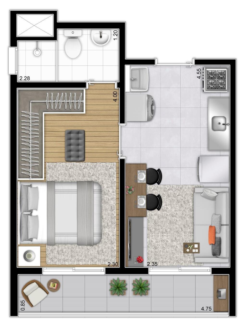 Apartamento à venda com 2 quartos, 32m² - Foto 16