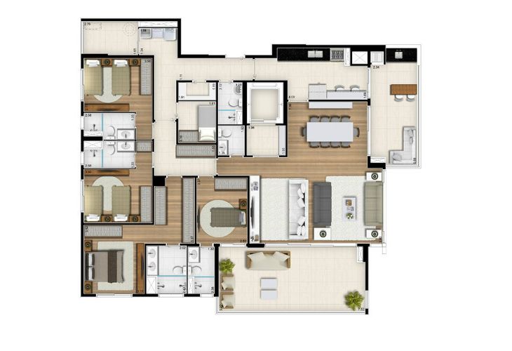 Apartamento à venda com 4 quartos, 225m² - Foto 2