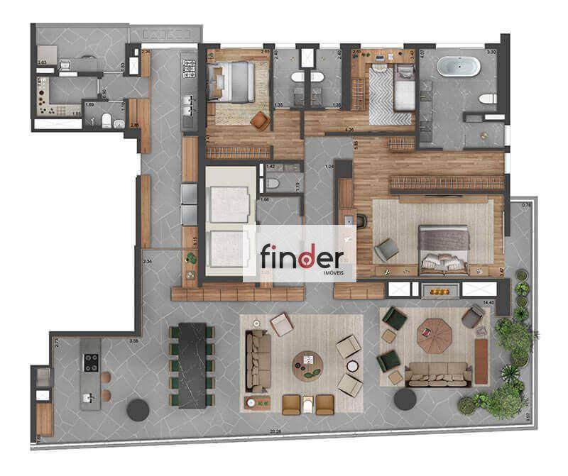 Apartamento à venda com 4 quartos, 288m² - Foto 16