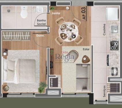 Apartamento à venda com 1 quarto, 35m² - Foto 4