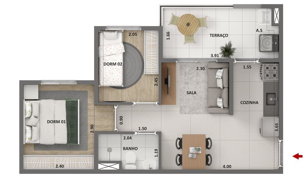 Apartamento à venda com 2 quartos, 34m² - Foto 25