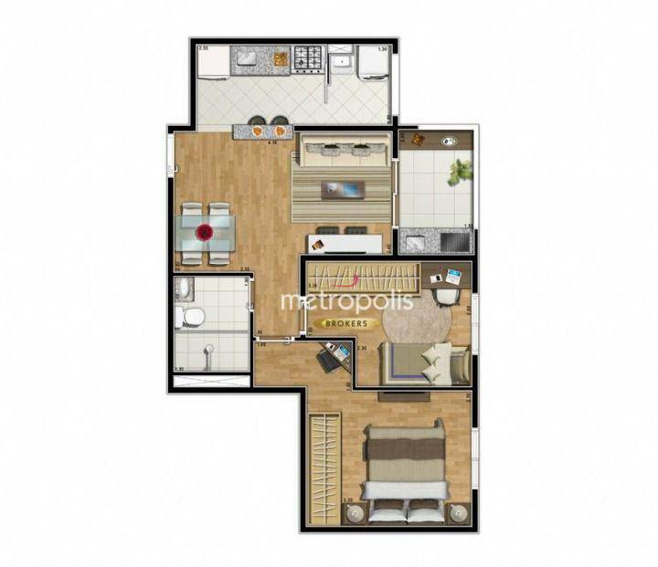 Apartamento à venda com 3 quartos, 61m² - Foto 16