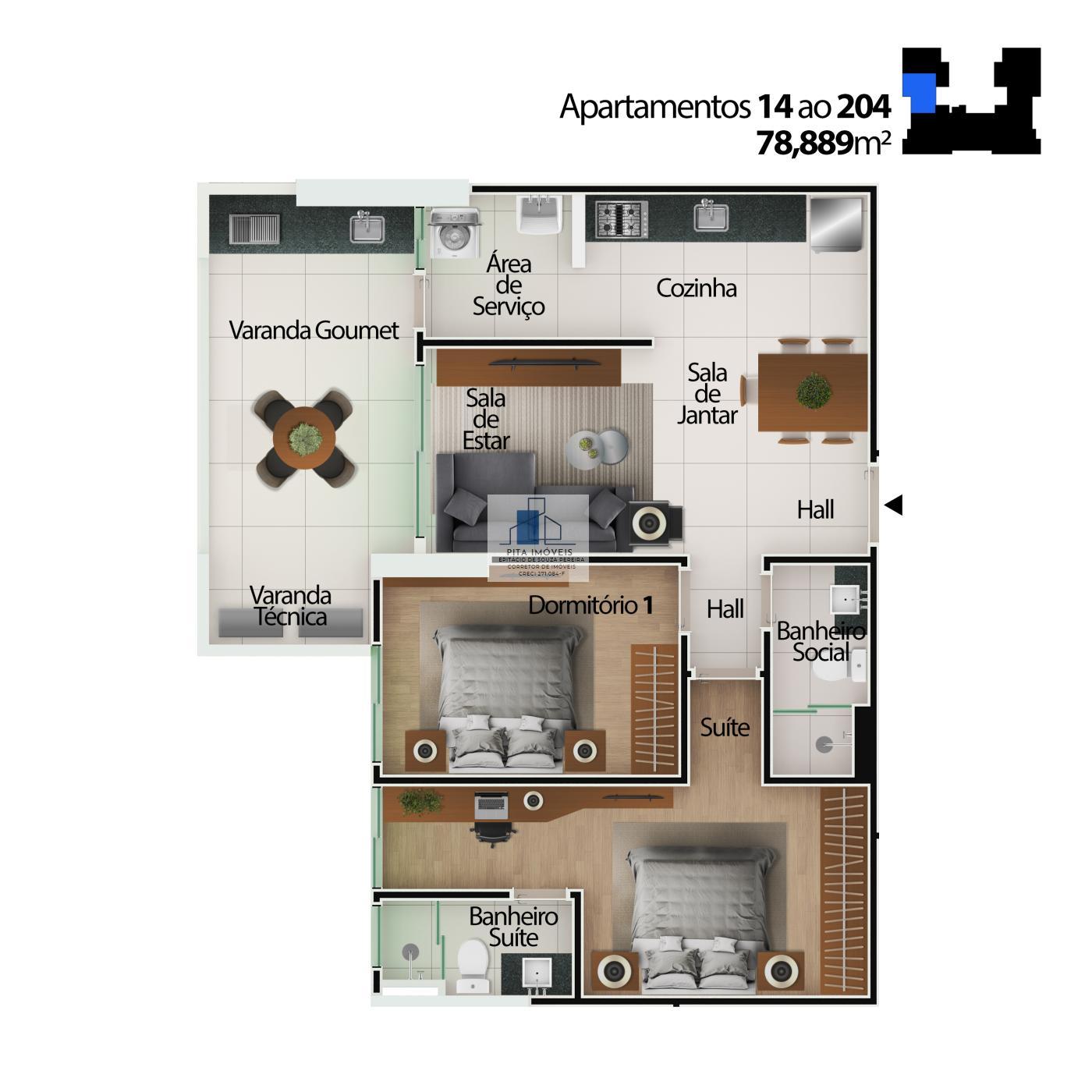 Apartamento à venda com 2 quartos, 82m² - Foto 29