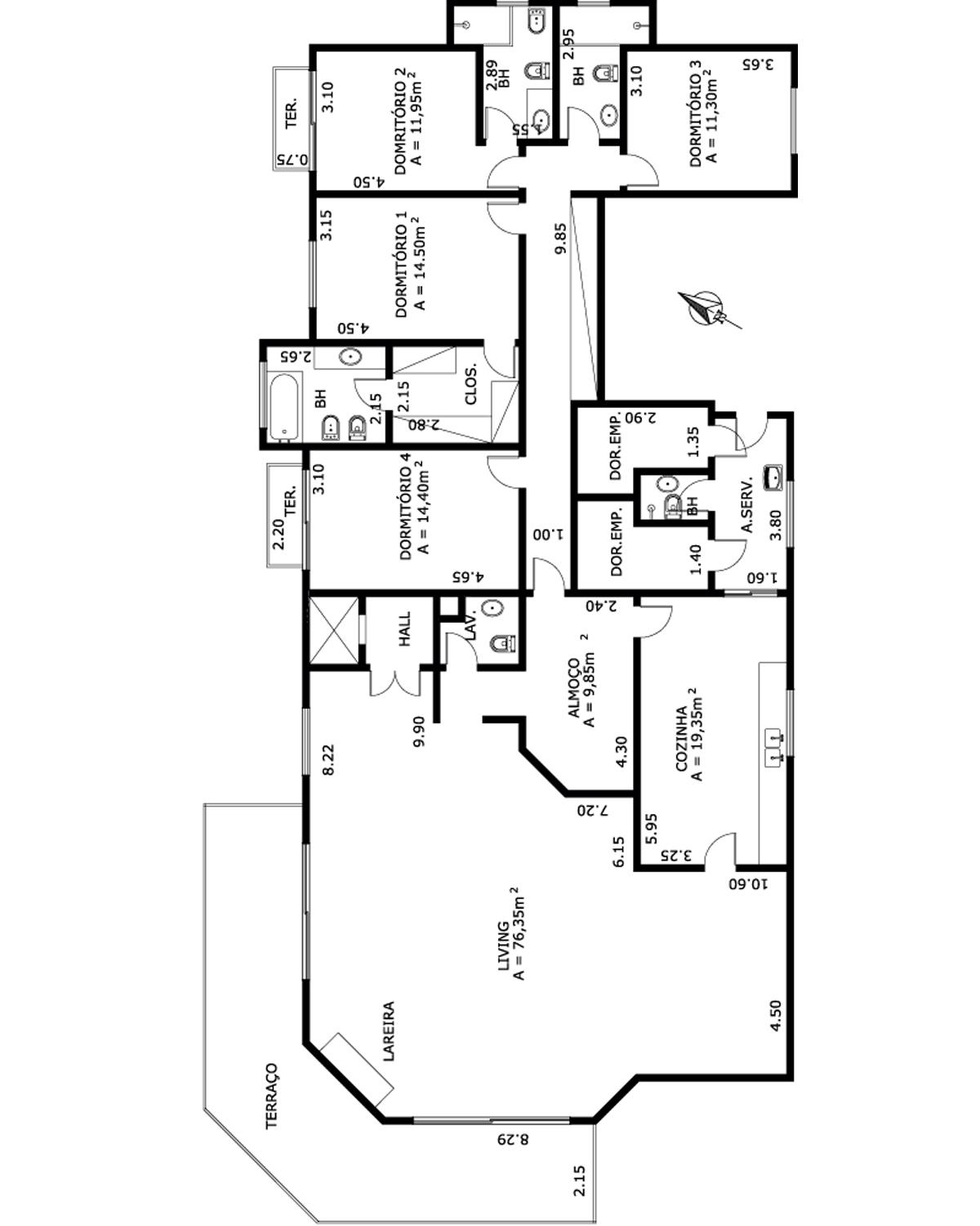 Apartamento à venda com 4 quartos, 320m² - Foto 3