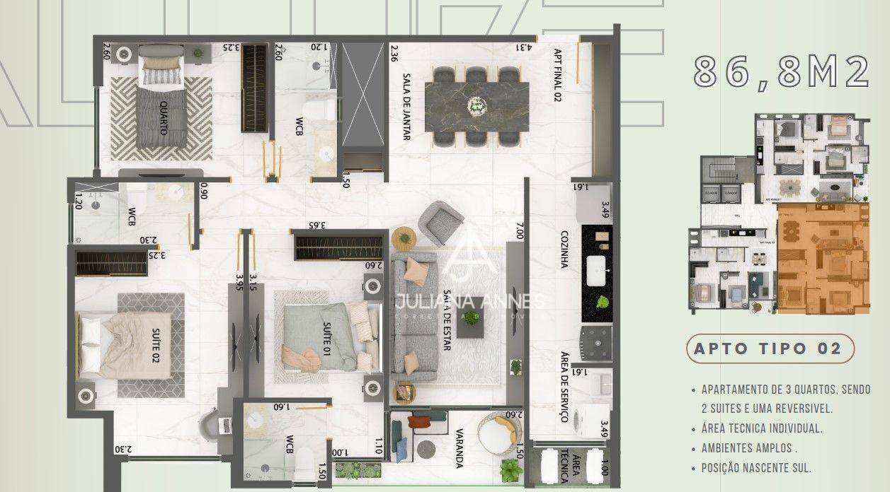 Apartamento à venda com 3 quartos, 86m² - Foto 27