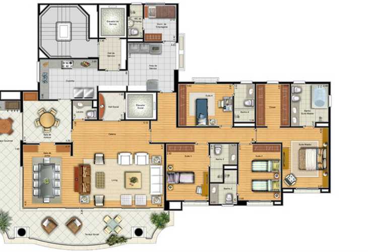 Apartamento à venda com 4 quartos, 233m² - Foto 2