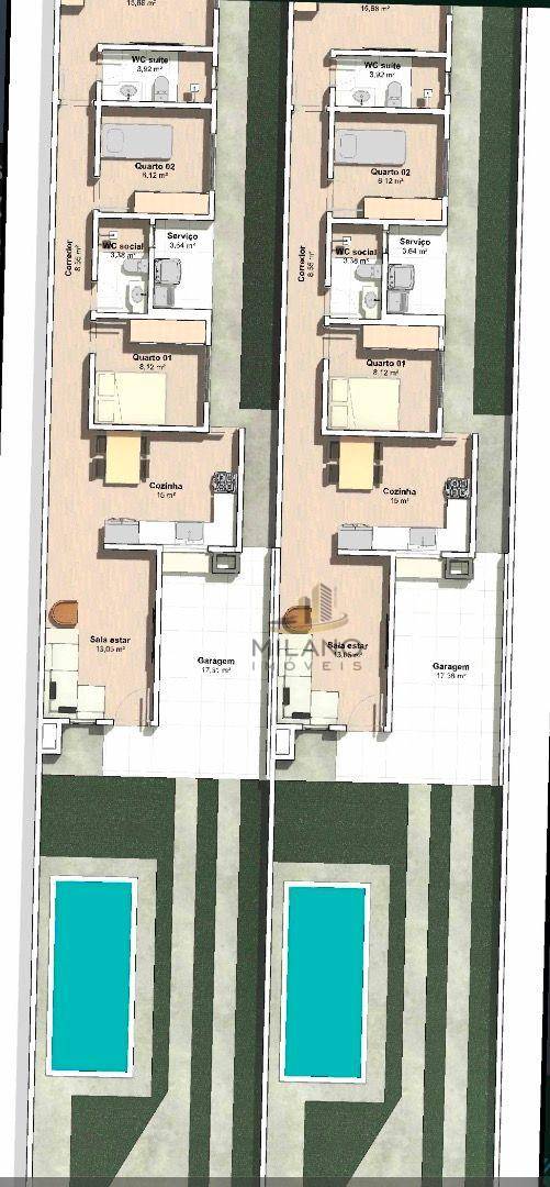 Casa, 3 quartos, 110 m² - Foto 2