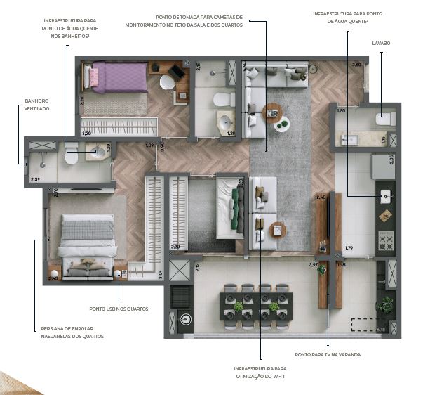 Apartamento à venda com 3 quartos, 76m² - Foto 14