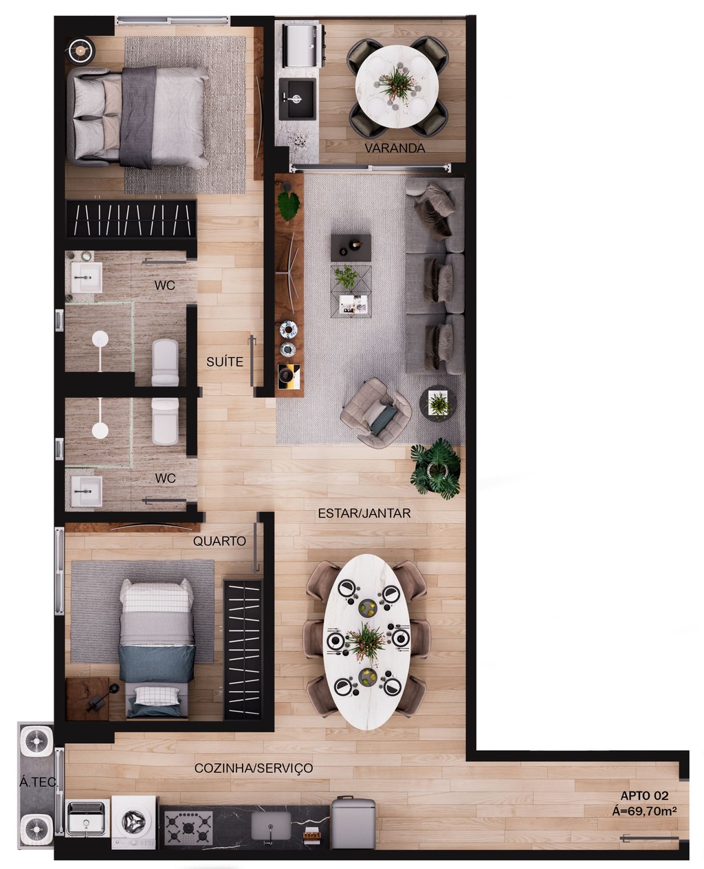 Apartamento à venda com 2 quartos, 69m² - Foto 25