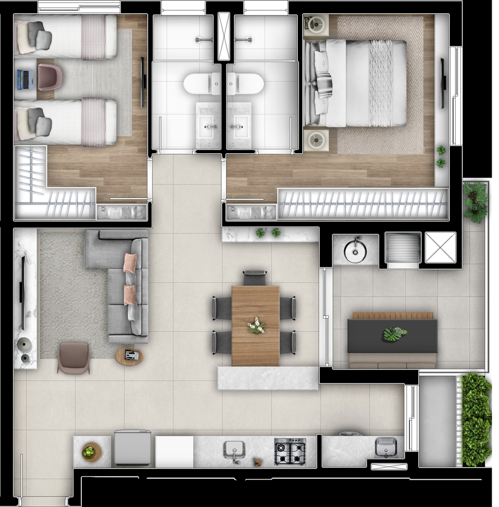 Apartamento à venda com 2 quartos, 16768m² - Foto 11