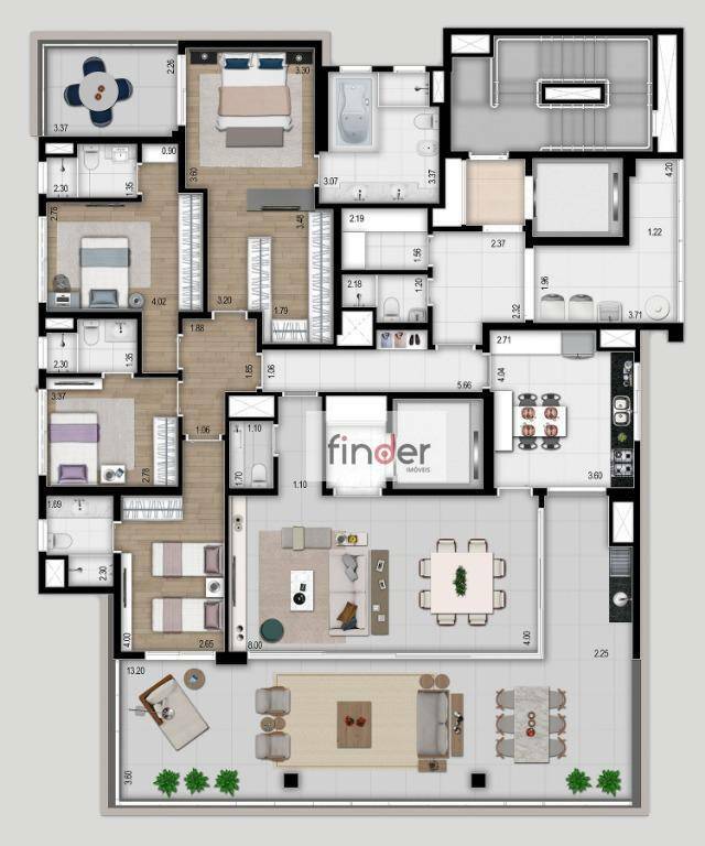 Apartamento à venda com 4 quartos, 270m² - Foto 5