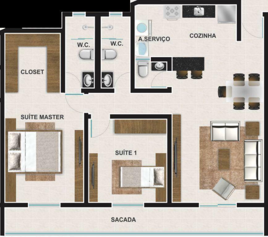 Apartamento à venda com 2 quartos, 80m² - Foto 13