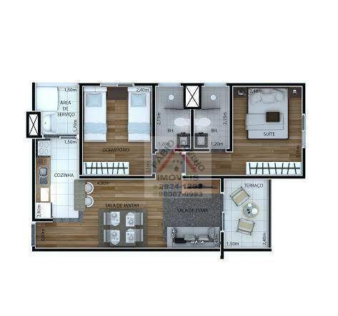 Apartamento à venda com 2 quartos, 56m² - Foto 42