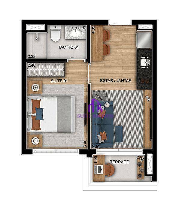 Apartamento à venda com 2 quartos, 50m² - Foto 14