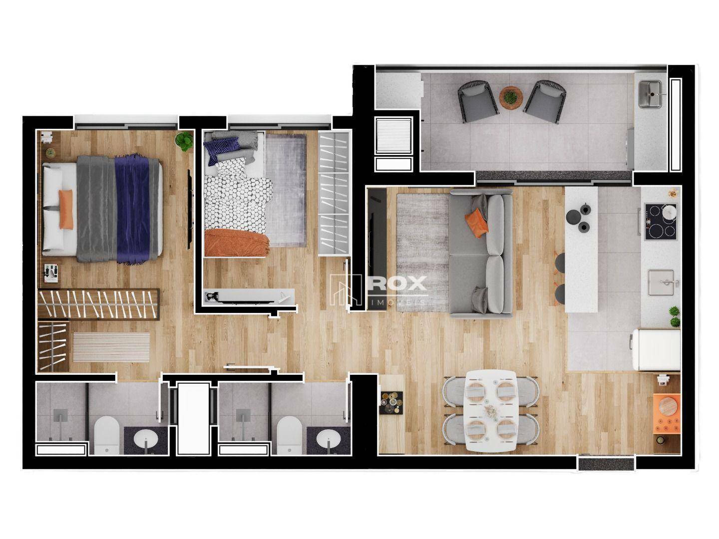 Apartamento à venda com 2 quartos, 55m² - Foto 7