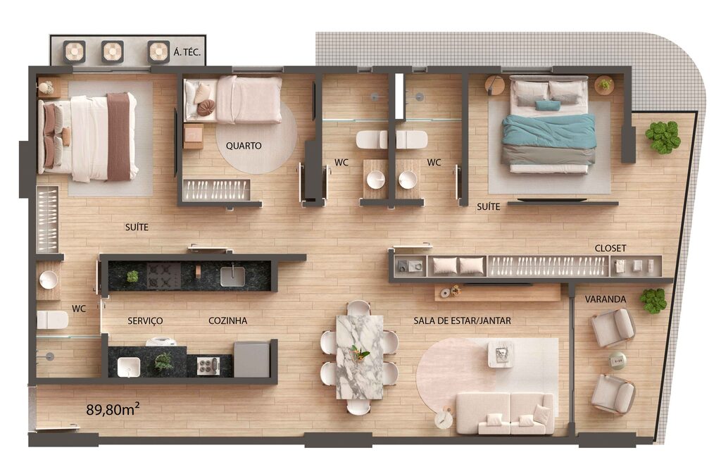 Apartamento à venda com 2 quartos, 6459m² - Foto 24