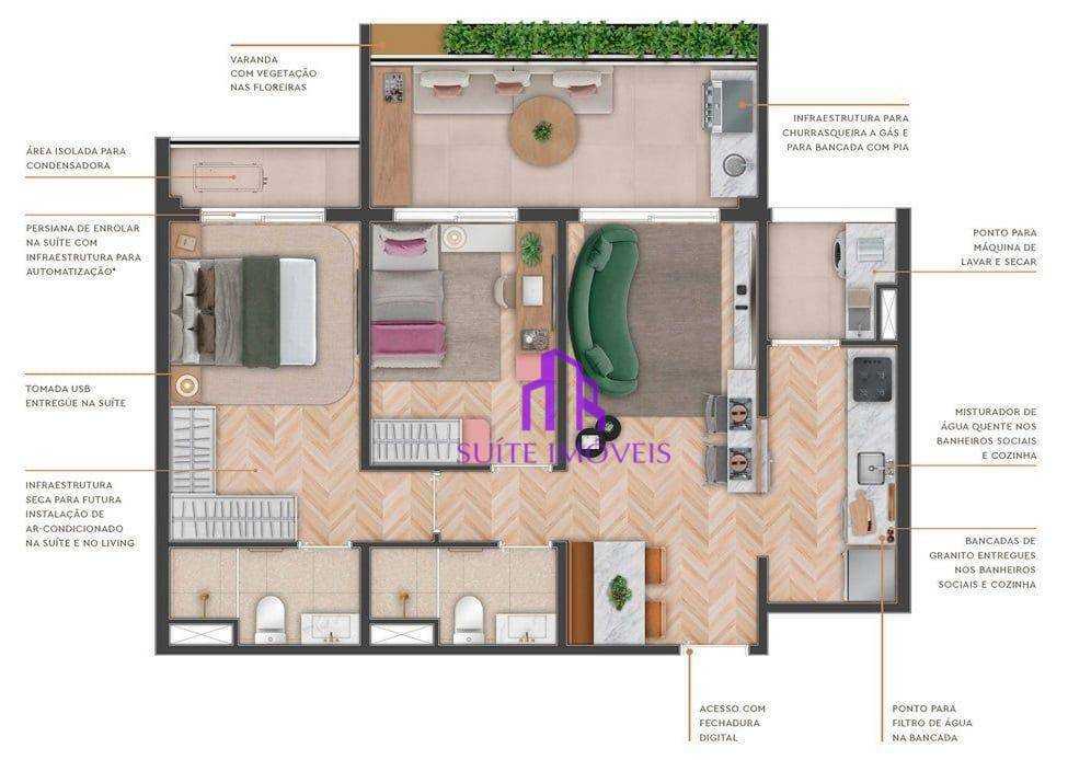 Apartamento à venda com 3 quartos, 86m² - Foto 3