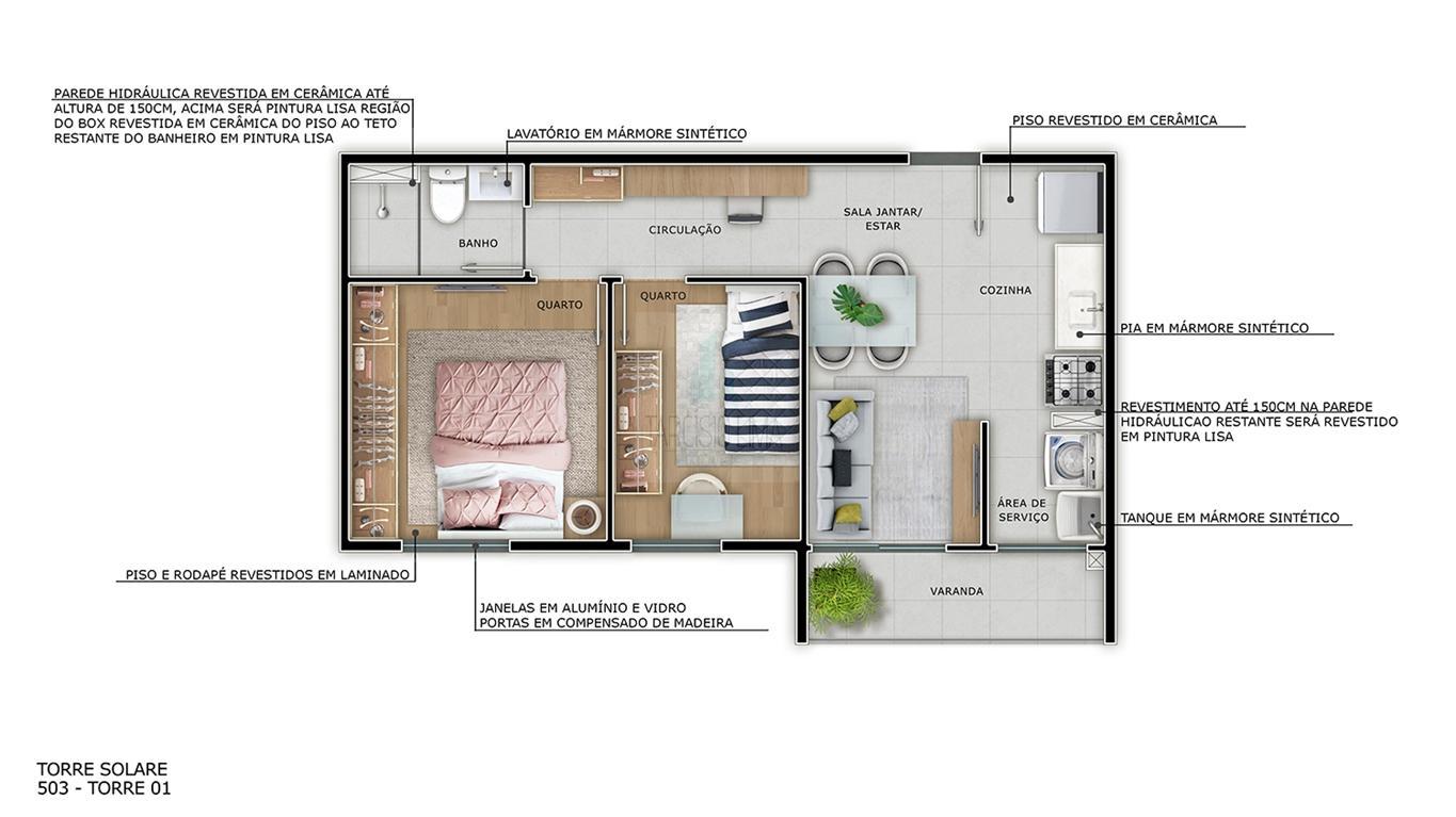 Apartamento à venda com 2 quartos, 43m² - Foto 15