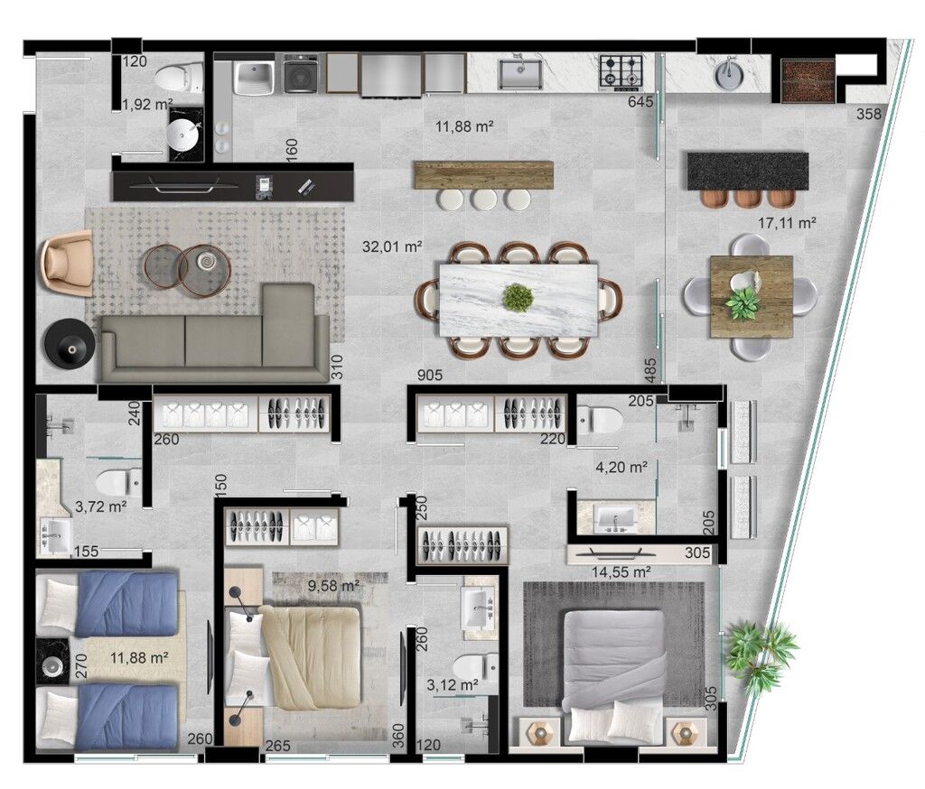 Apartamento à venda com 3 quartos, 125m² - Foto 33