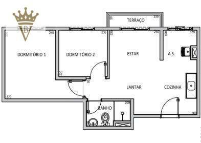 Apartamento à venda com 2 quartos, 38m² - Foto 2