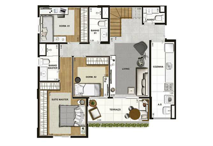 Apartamento à venda com 3 quartos, 67m² - Foto 11