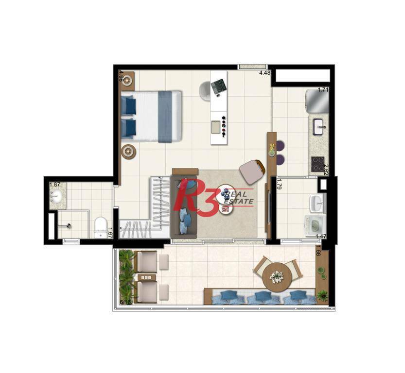 Apartamento à venda com 1 quarto, 70m² - Foto 51