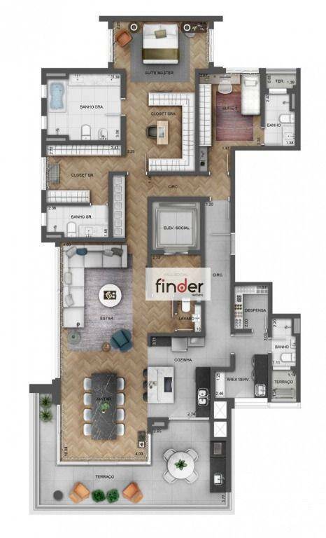 Apartamento à venda com 3 quartos, 315m² - Foto 30