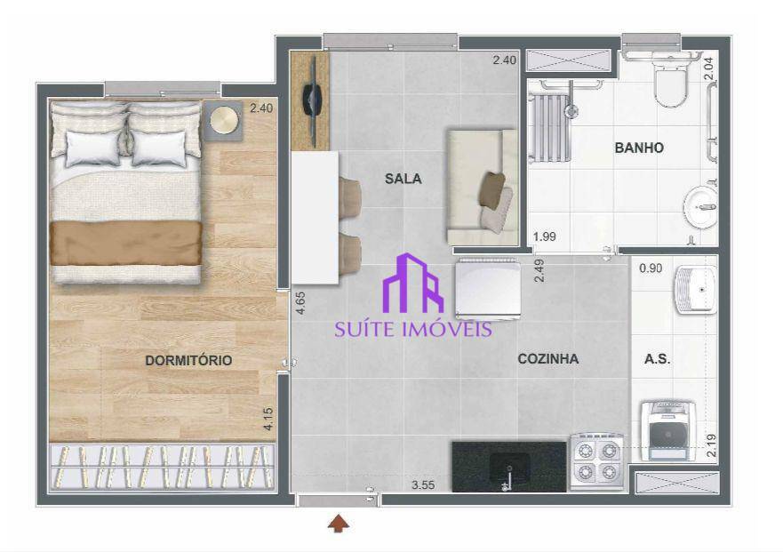 Apartamento à venda com 2 quartos, 34m² - Foto 24