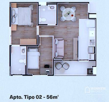 Apartamento à venda com 2 quartos, 51m² - Foto 6