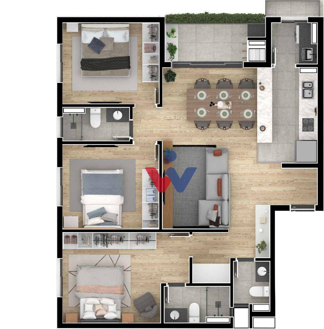 Apartamento à venda com 2 quartos, 59m² - Foto 9