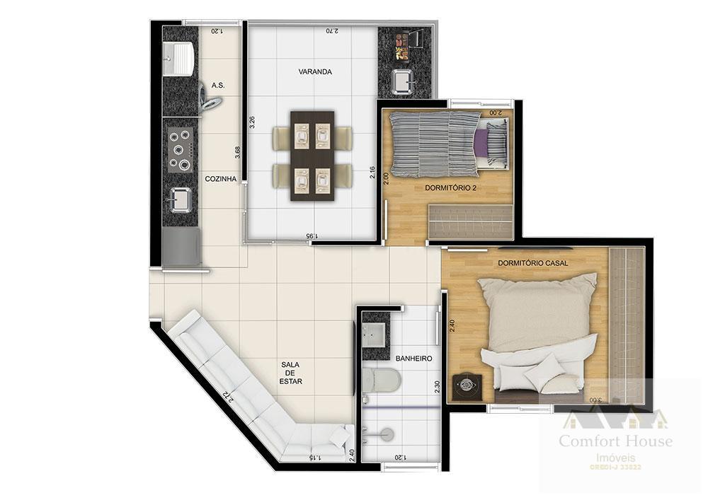 Apartamento à venda com 2 quartos, 38m² - Foto 8