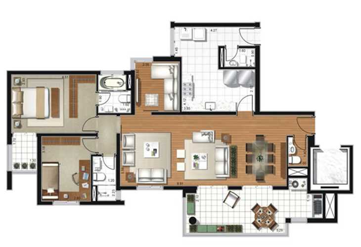 Apartamento à venda com 3 quartos, 118m² - Foto 9