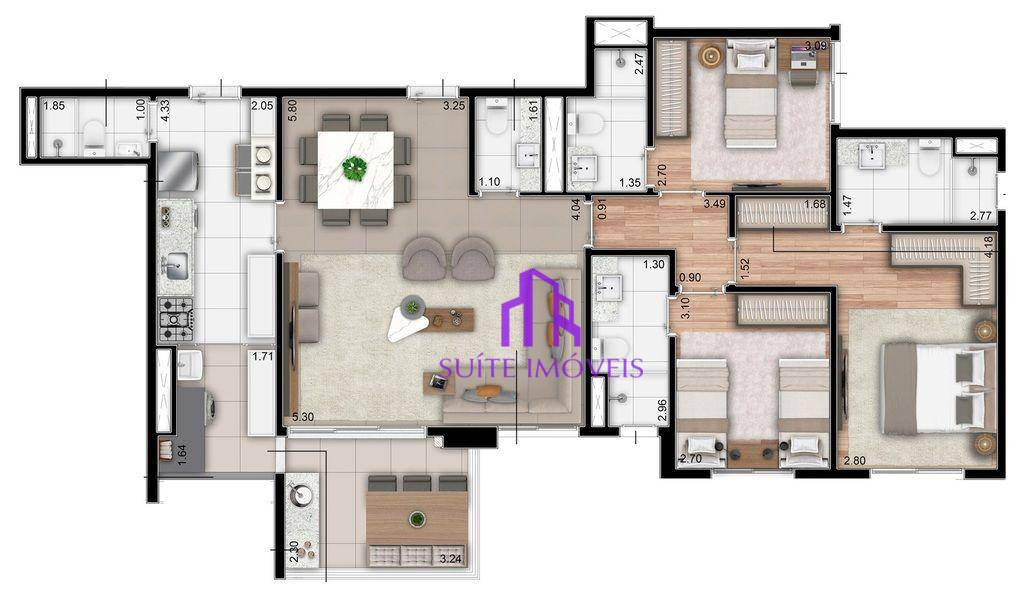 Apartamento à venda com 4 quartos, 115m² - Foto 18