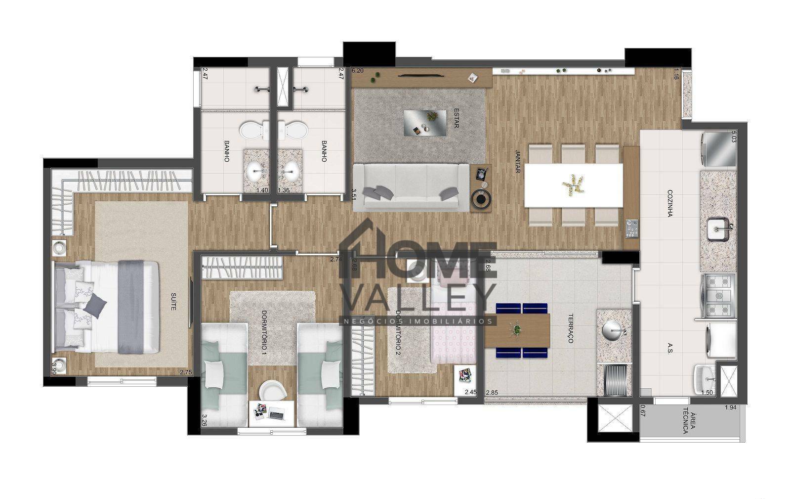 Apartamento à venda com 3 quartos, 76m² - Foto 36