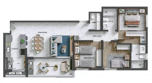 Apartamento à venda com 3 quartos, 106m² - Foto 18