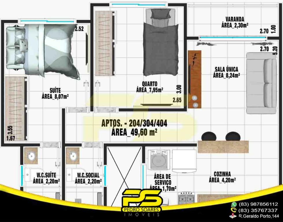 Apartamento à venda com 2 quartos, 54m² - Foto 14