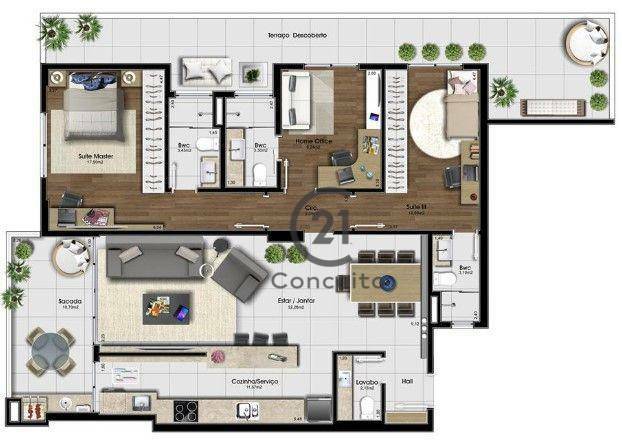 Apartamento à venda com 3 quartos, 168m² - Foto 13