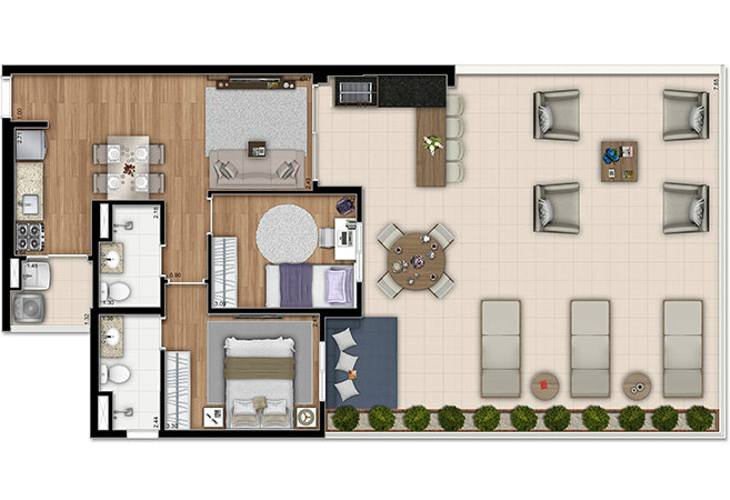 Apartamento à venda com 2 quartos, 118m² - Foto 14