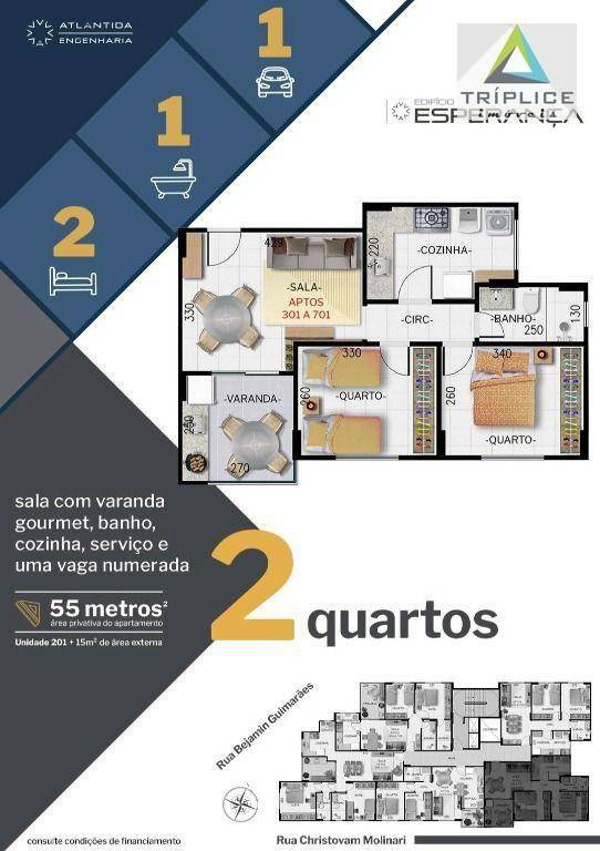 Apartamento à venda com 2 quartos, 62m² - Foto 7