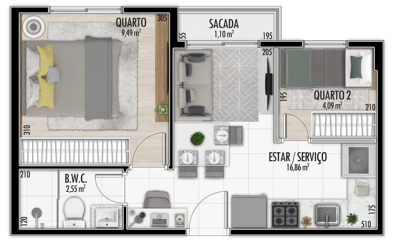 Apartamento à venda com 2 quartos, 42m² - Foto 22