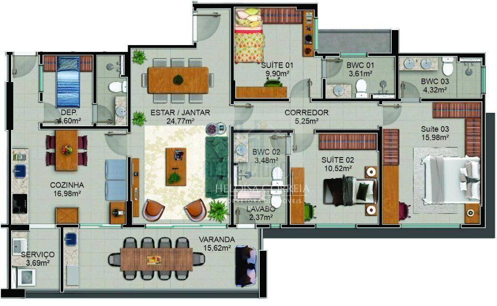 Apartamento à venda com 4 quartos, 193m² - Foto 5