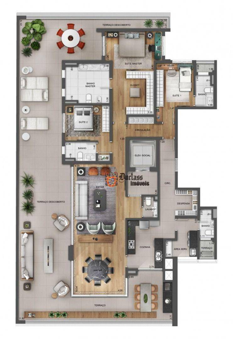 Apartamento à venda com 3 quartos, 216m² - Foto 11